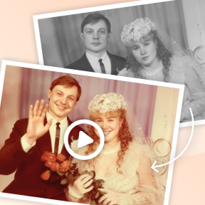 Создание трогательного/подарочного фильма с ожившими фото (2-минутный фильм)