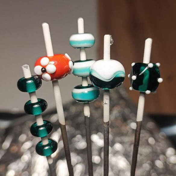 Мастер- класс лэмпворк "браслет и серьги" для двоих