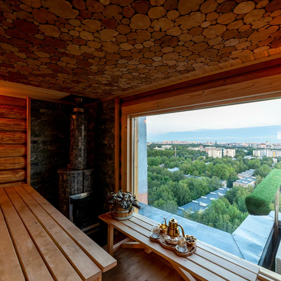 Банное удовольствие с видом на город