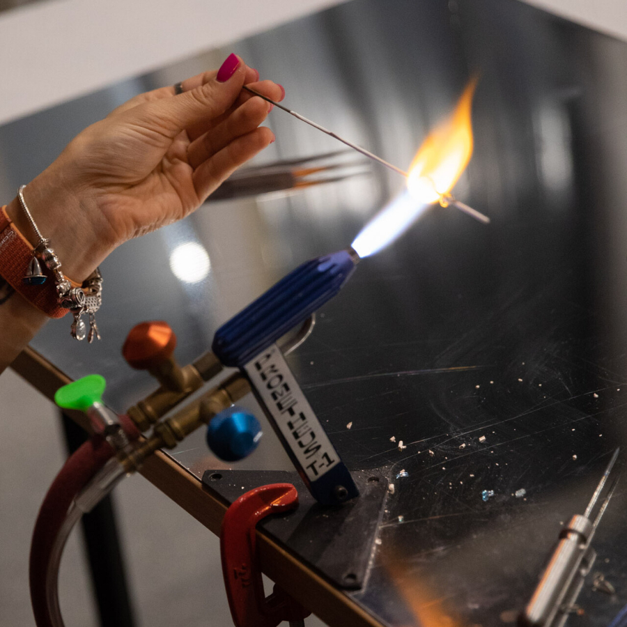 Мастер- класс лэмпворк "браслет и серьги"