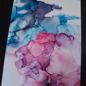 Мастер-класс в технике "Спиртовые чернила" для двоих