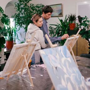 Индивидуальный парный мастер-класс по интерьерной картине