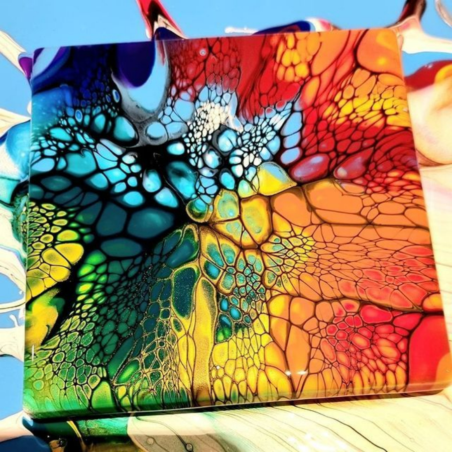 Мастер класс по жидкому акрилу "Fluid Art" 40 см