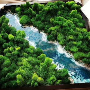 Мастер класс «Панно из мха с водоемом из Эпоксидной смолы» для двоих