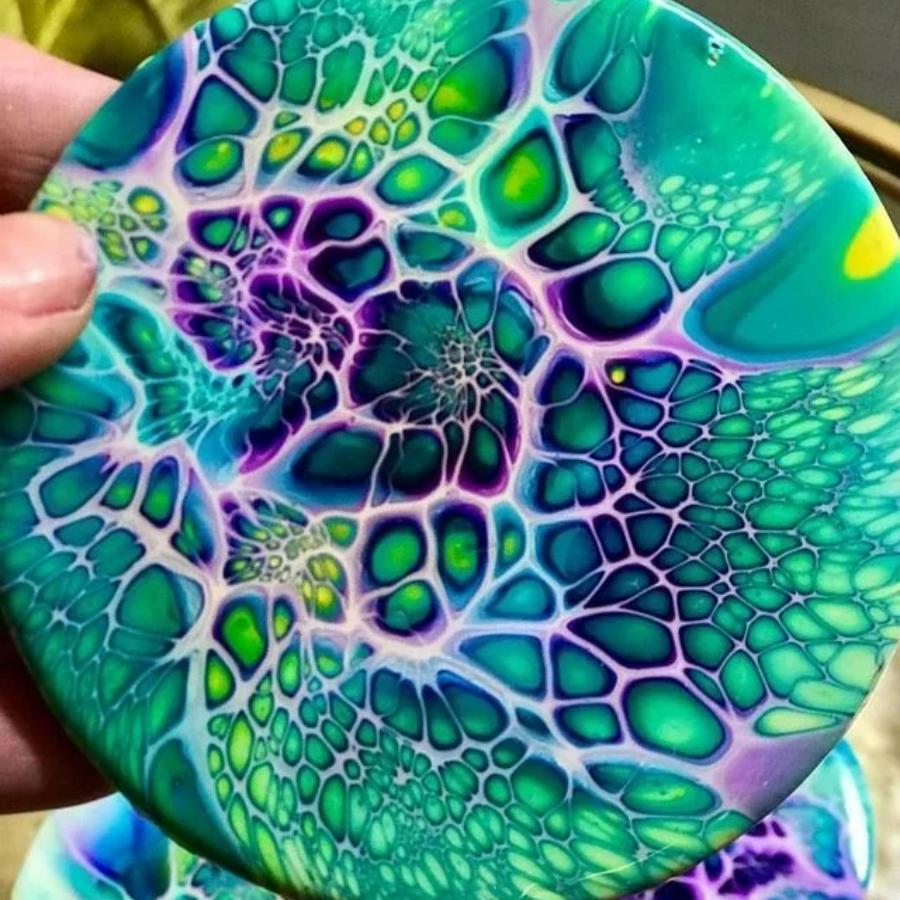 Мастер класс по жидкому акрилу "Fluid Art" 30 см для семьи