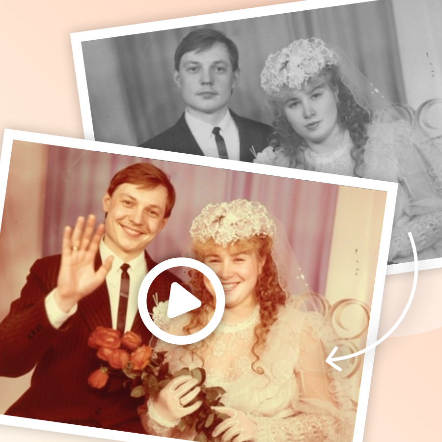 Создание трогательного/подарочного фильма с ожившими фото (2-минутный фильм)