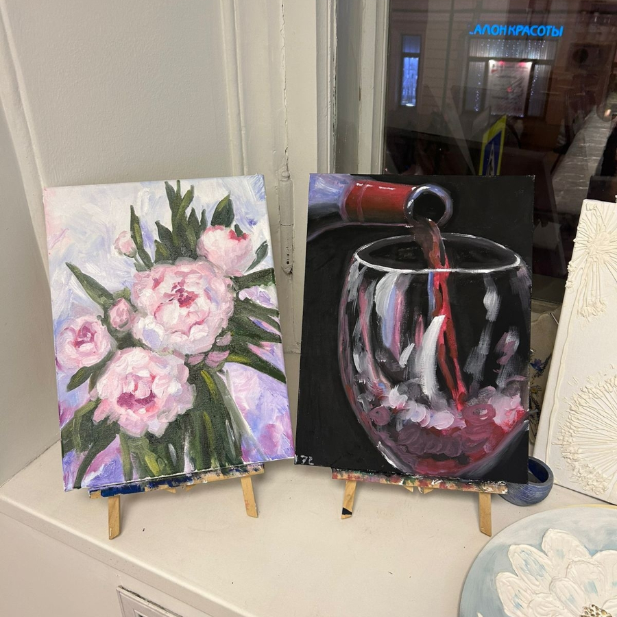 Мастер-класс по рисованию масляными красками 30*20 см  