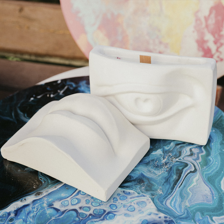 Мастер-класс «Соевые свечи» гипсовое кашпо в студии рисования ZUART