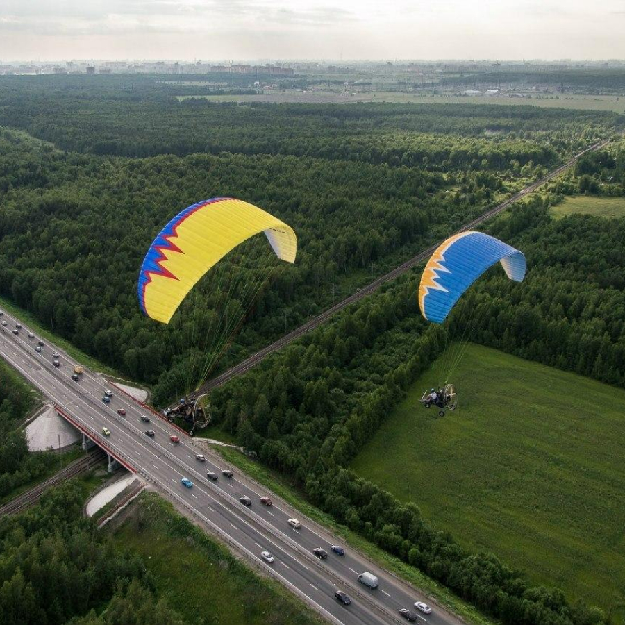Полет на параплане для двоих  (30 минут)