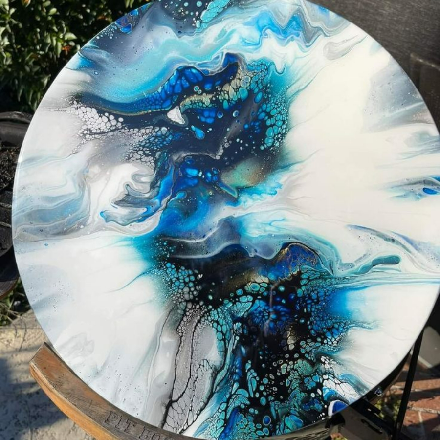 Мастер класс по жидкому акрилу "Fluid Art" 30 см для компании