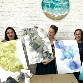 Мастер-класс «Картина спиртовыми чернилами»