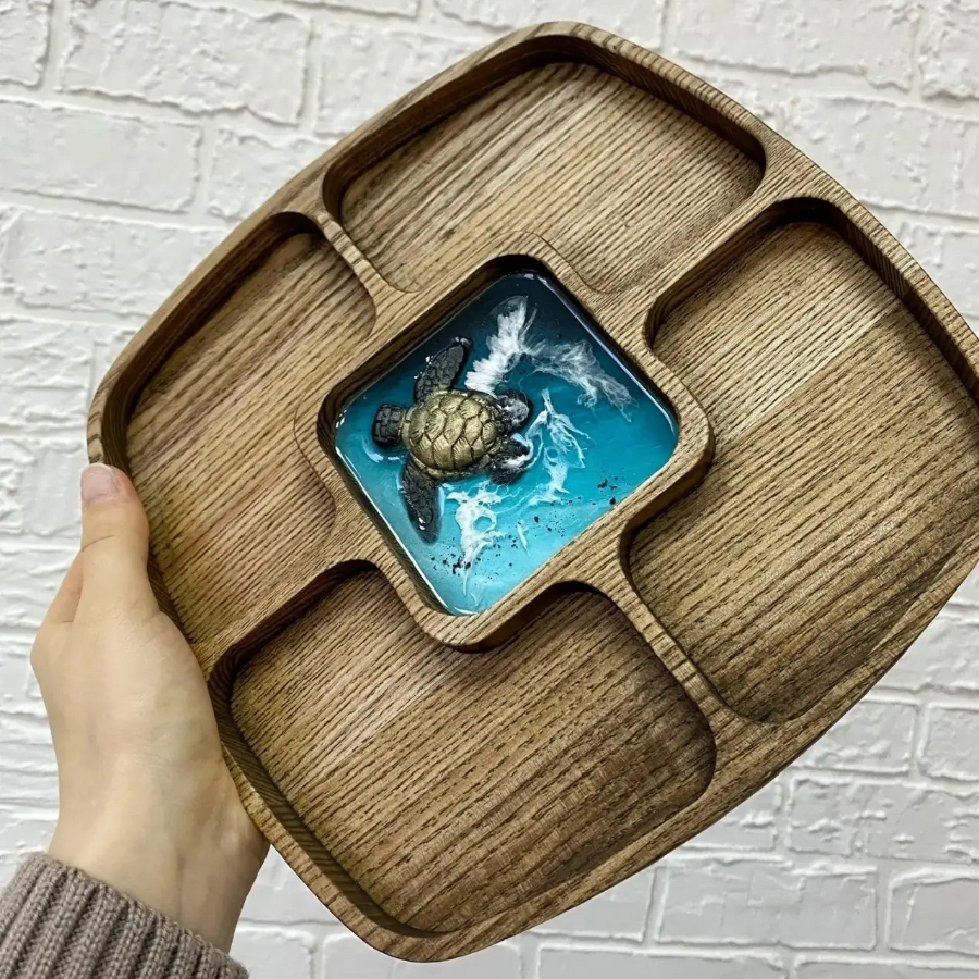 Мастер- класс «Деревянная тарелочка с декором Эпоксидной смолой»