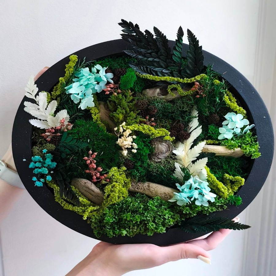 Мастер-класс по созданию картины из мха 