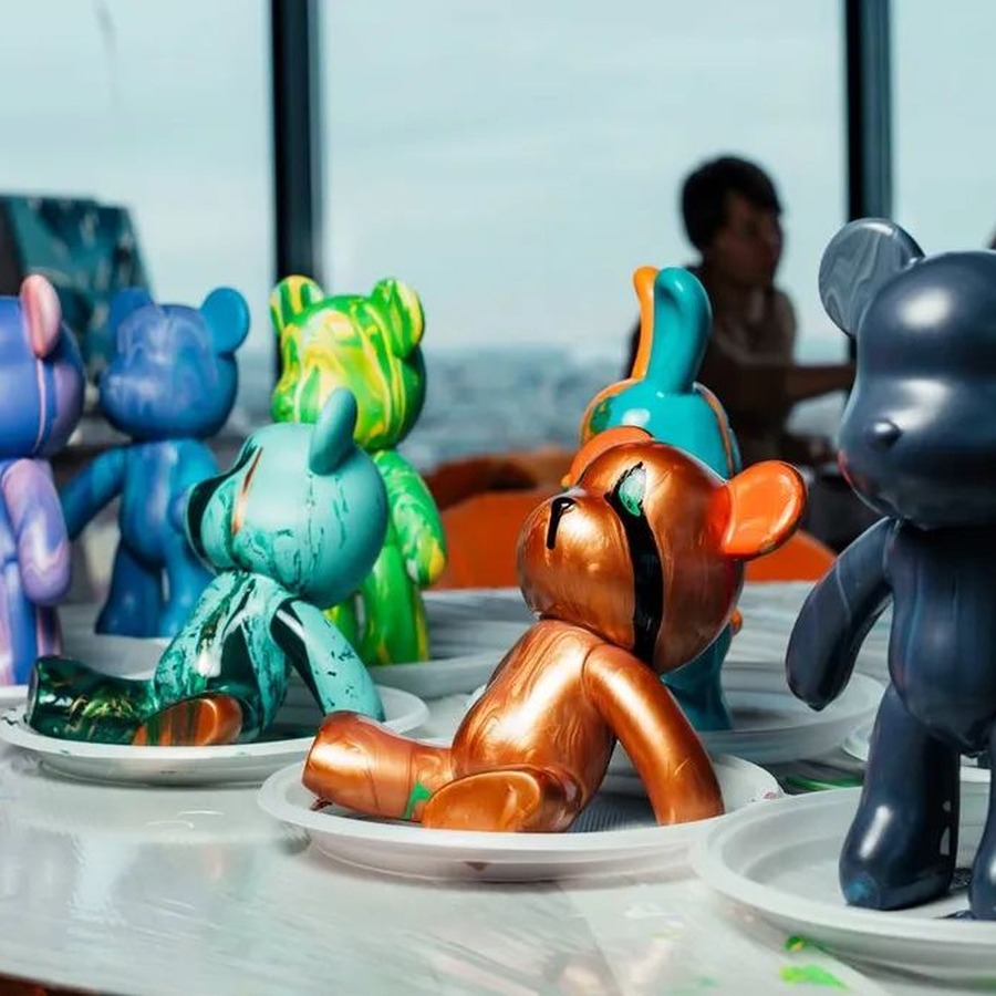 Роспись мишки Bearbrick