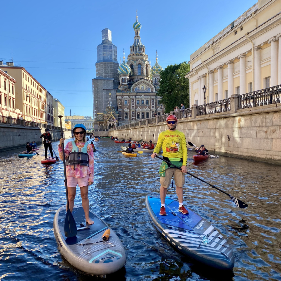 Сап прогулка на рассвете Спас на Крови
