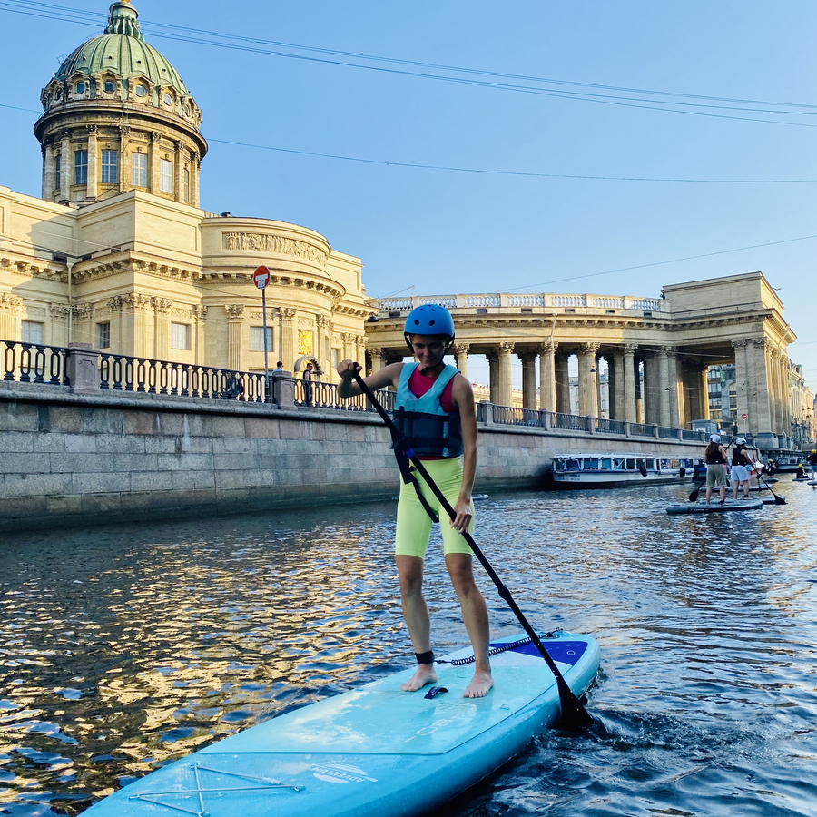 Сап прогулка на рассвете Спас на Крови