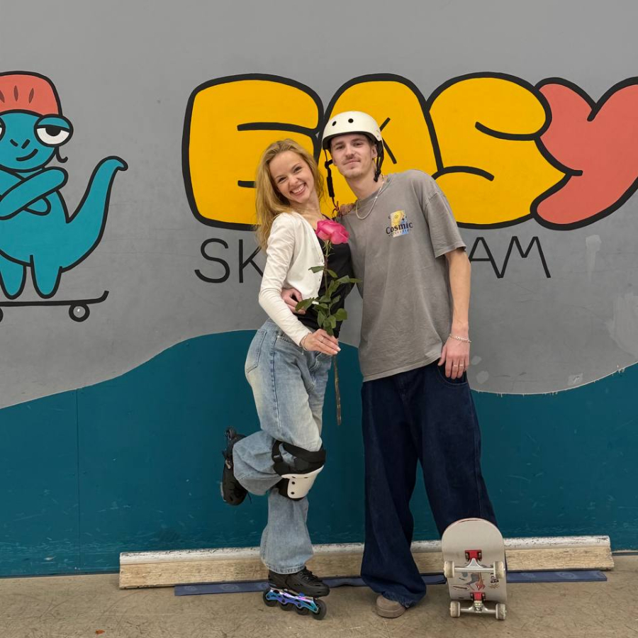 Парная тренировка в скейт- парке