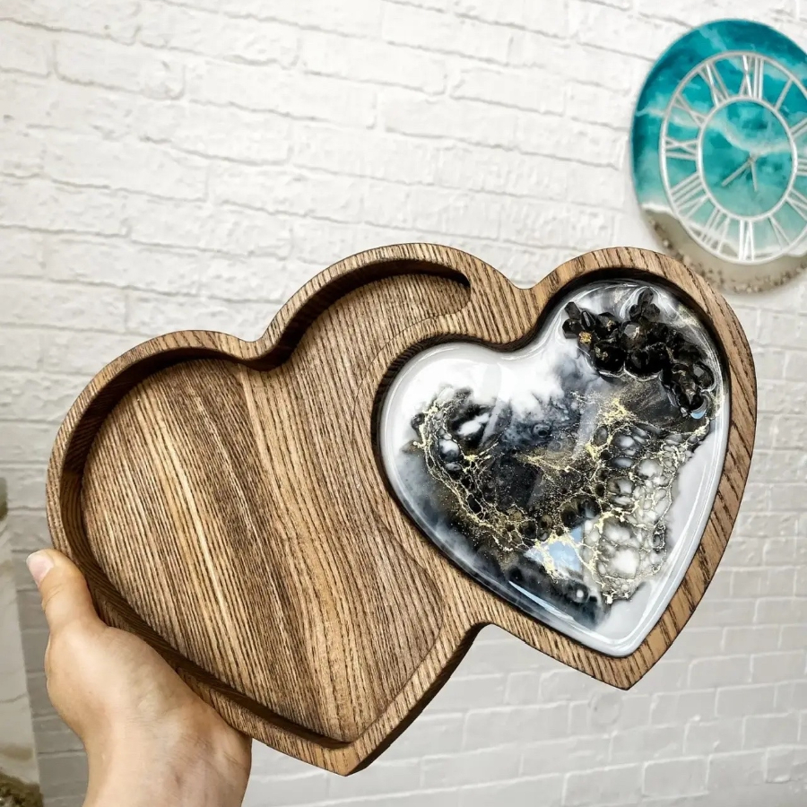 Мастер- класс «Деревянная тарелочка с декором Эпоксидной смолой»