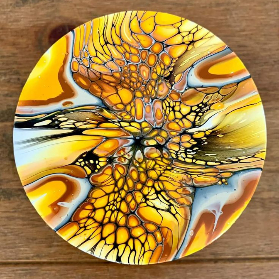 Мастер класс по жидкому акрилу "Fluid Art" 30 см для компании