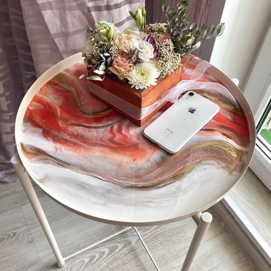 Мастер- класс «Столик из смолы на металлической основе» для двоих