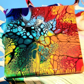Мастер класс по жидкому акрилу "Fluid Art" 40 см для компании